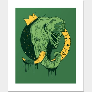 Forrest Green Royal Elephant Posters and Art